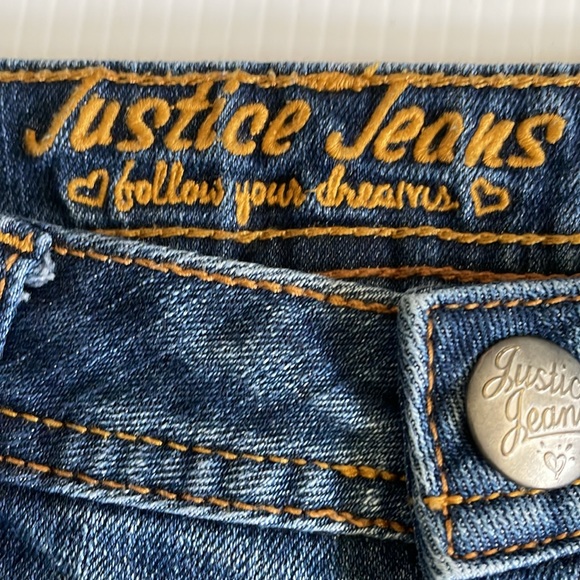 Justice simply low, cropped, Capri, jeans.  Girls size 12 1/2 - Picture 2 of 14